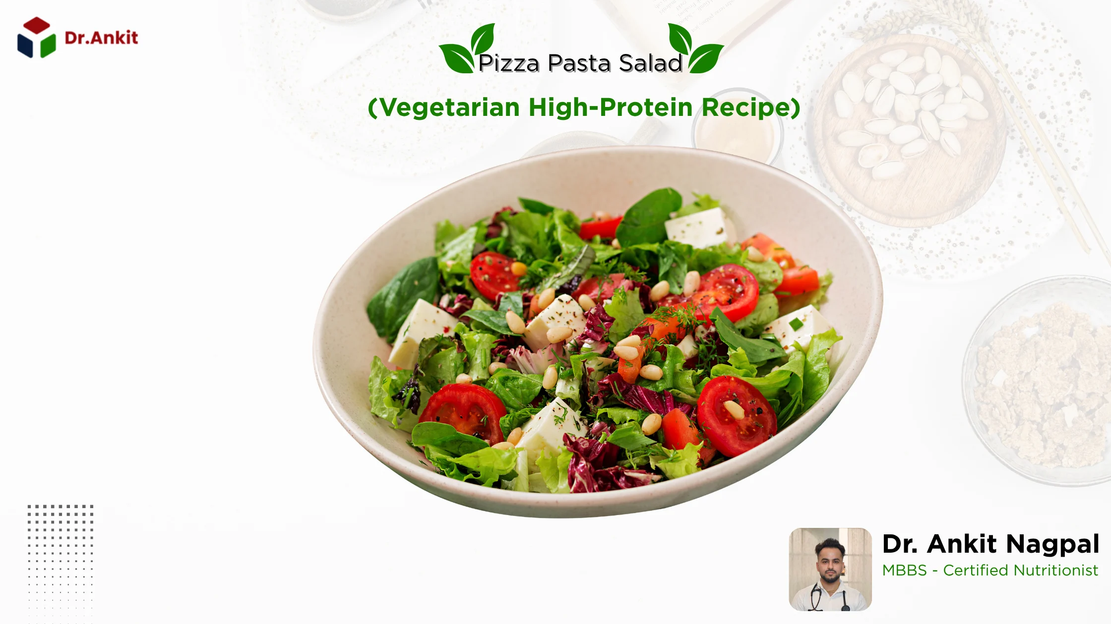 Pizza Pasta Salad (Vegetarian High-Protein Recipe)